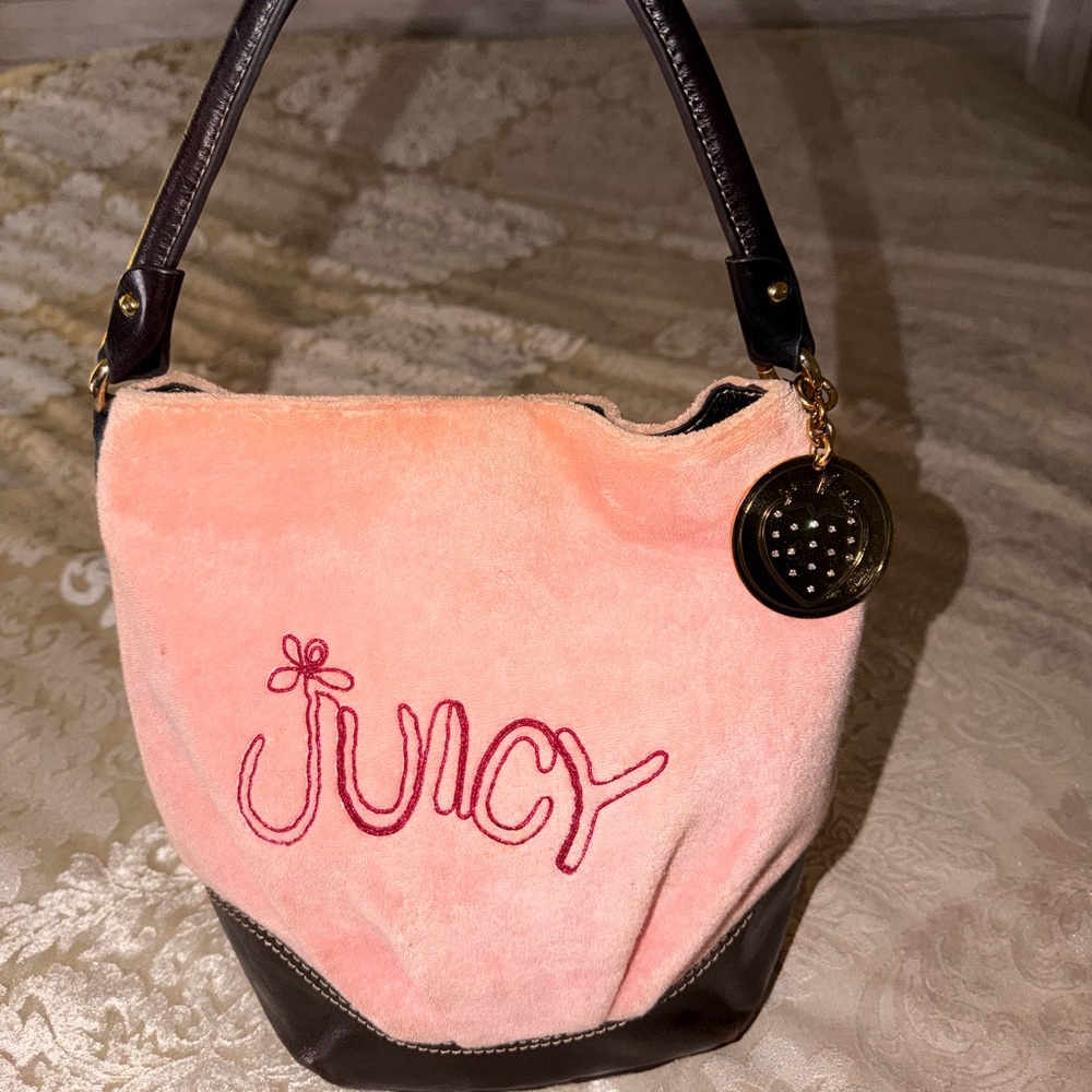 Juicy Couture Pink and Brown Shoulder Bag